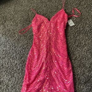 Pink Sequin Dress